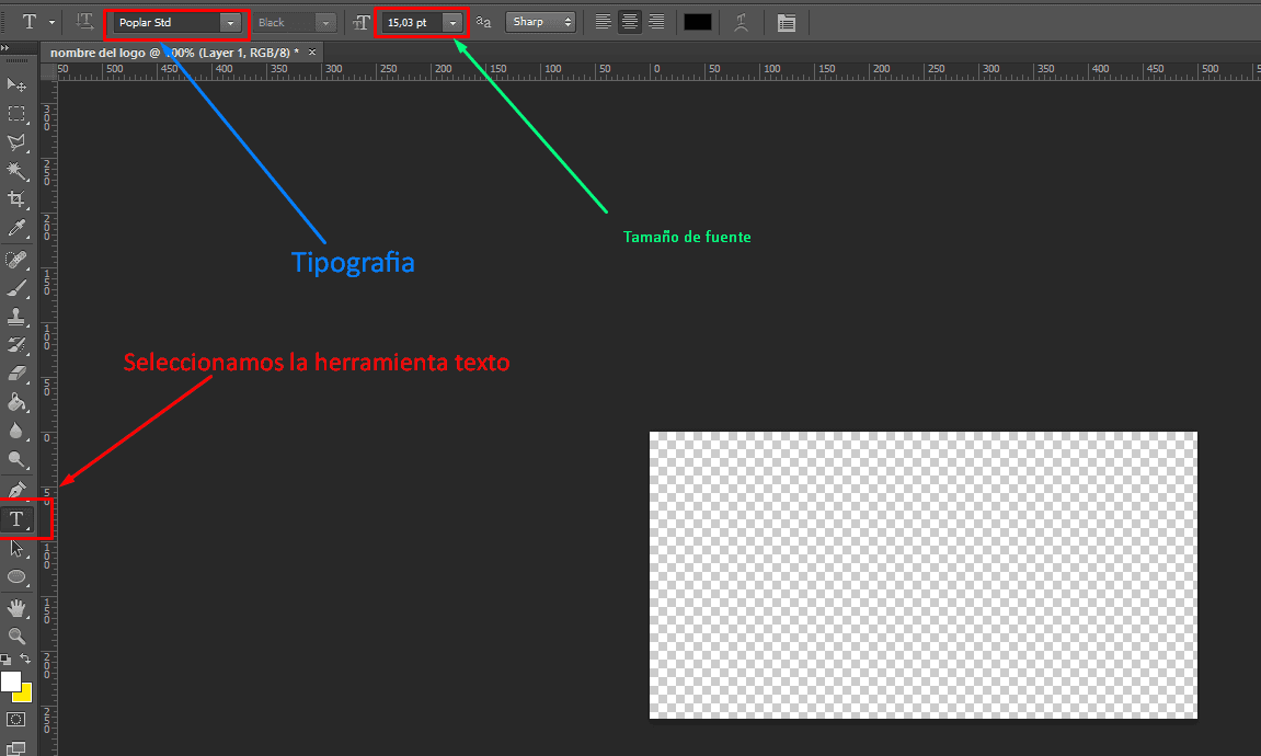 texto en photoshop - paso a paso