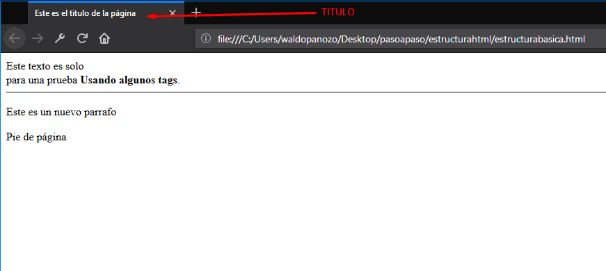 ESTRUCTURA BASICA HTML 5