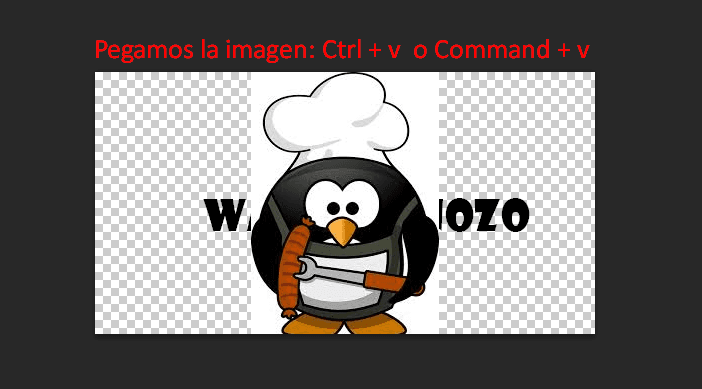 pegando la imagen al logo photoshop - paso a paso